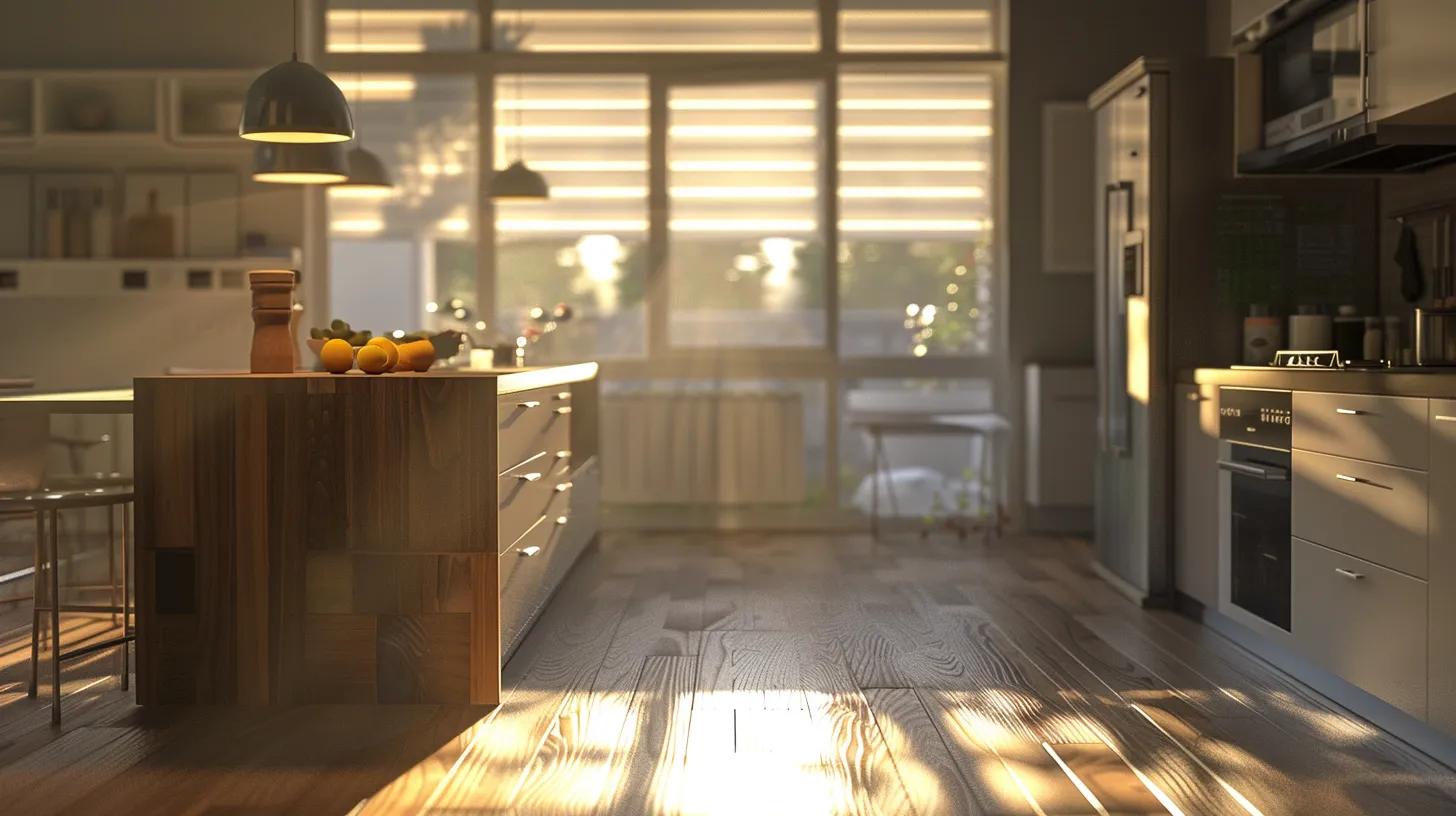 a sleek, modern kitchen undergoing renovation showcases sustainable materials like reclaimed wood and recycled metals, with energy-efficient appliances prominently displayed, emphasizing a harmonious blend of eco-conscious design and contemporary aesthetics. a sleek, modern kitchen undergoing renovation showcases sustainable materials like reclaimed wood and recycled metals, with energy-efficient appliances prominently displayed, emphasizing a harmonious blend of eco-conscious design and contemporary aesthetics.