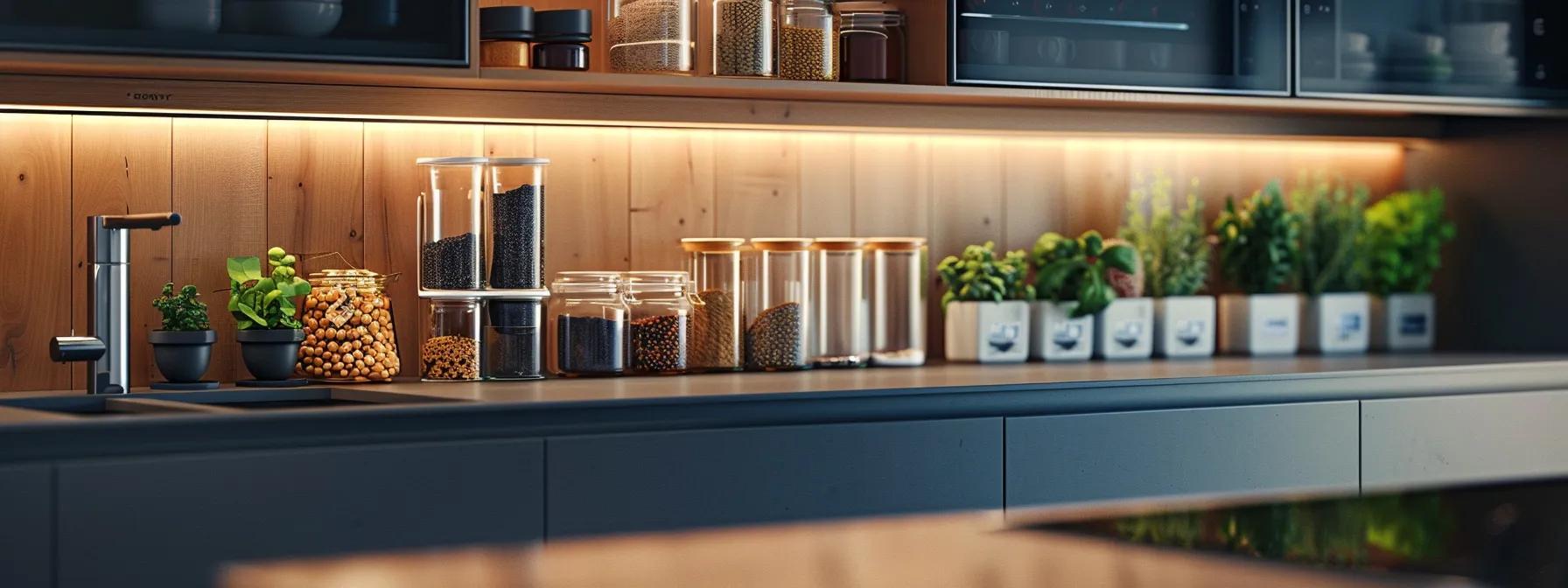 a sleek, modern kitchen with an assortment of vibrant, labeled ingredients neatly organized on a countertop, showcasing single-source proteins and grain-free flours, emphasizing their role in creating healthy hypoallergenic dog treats. a sleek, modern kitchen with an assortment of vibrant, labeled ingredients neatly organized on a countertop, showcasing single-source proteins and grain-free flours, emphasizing their role in creating healthy hypoallergenic dog treats.
