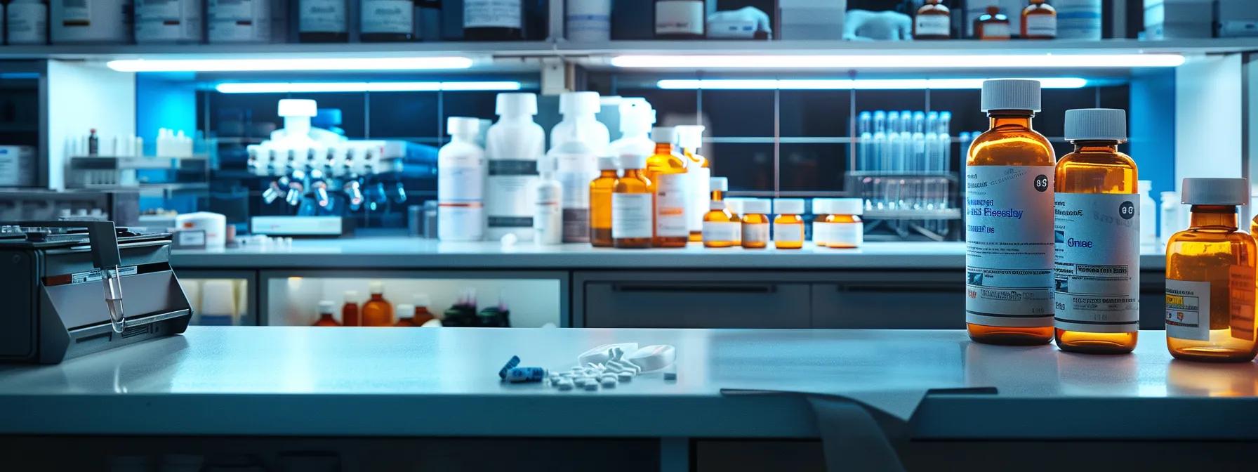 a sleek, modern laboratory workspace showcases the vibrant packaging of repashy calcium plus prominently displayed alongside various alternative reptile calcium supplements, emphasizing a clear comparison of their formulations against a backdrop of scientific equipment under focused, bright lighting. a sleek, modern laboratory workspace showcases the vibrant packaging of repashy calcium plus prominently displayed alongside various alternative reptile calcium supplements, emphasizing a clear comparison of their formulations against a backdrop of scientific equipment under focused, bright lighting.