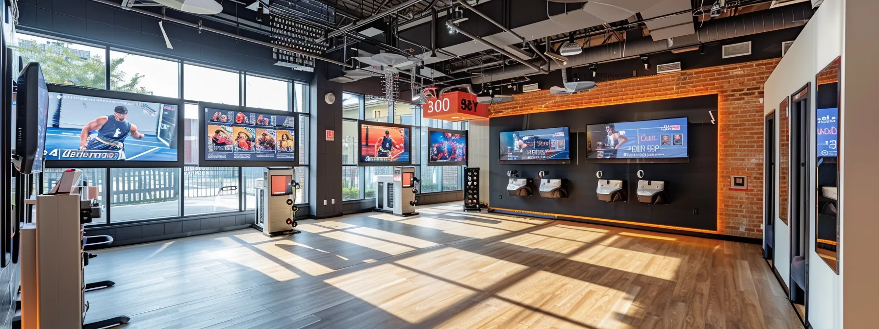 a sleek, modern martial arts studio featuring an automated check-in kiosk and digital screens displaying real-time attendance statistics, highlighting the seamless integration of technology in class management and participant engagement. a sleek, modern martial arts studio featuring an automated check-in kiosk and digital screens displaying real-time attendance statistics, highlighting the seamless integration of technology in class management and participant engagement.