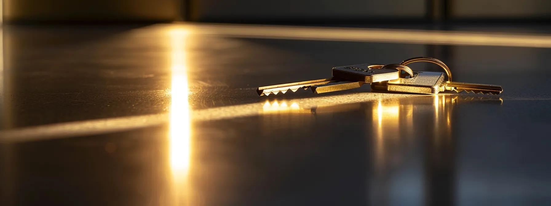 a sleek, modern master key system displayed prominently on a polished surface, illuminated by soft, dramatic lighting to emphasize its advanced security components and seamless design. a sleek, modern master key system displayed prominently on a polished surface, illuminated by soft, dramatic lighting to emphasize its advanced security components and seamless design.