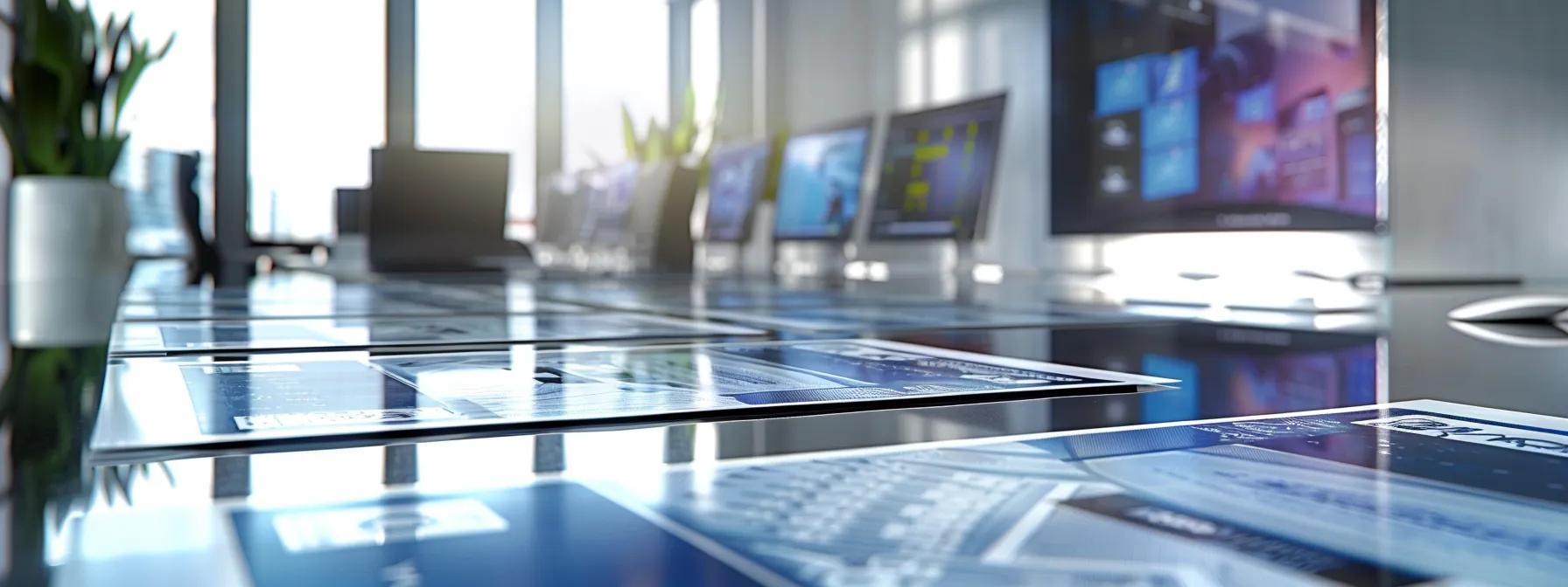 a sleek, modern office environment features an array of high-security cheques displayed prominently on a polished conference table, showcasing intricate microprinting, holographic elements, and vibrant thermochromic inks to emphasize their advanced anti-counterfeiting measures. a sleek, modern office environment features an array of high-security cheques displayed prominently on a polished conference table, showcasing intricate microprinting, holographic elements, and vibrant thermochromic inks to emphasize their advanced anti-counterfeiting measures.