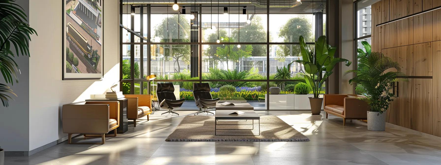 a sleek, modern office setting showcases a professional discussing hardscape maintenance strategies, surrounded by samples of various hardscape materials, highlighting the importance of routine care and upkeep in a polished and engaging presentation. a sleek, modern office setting showcases a professional discussing hardscape maintenance strategies, surrounded by samples of various hardscape materials, highlighting the importance of routine care and upkeep in a polished and engaging presentation.
