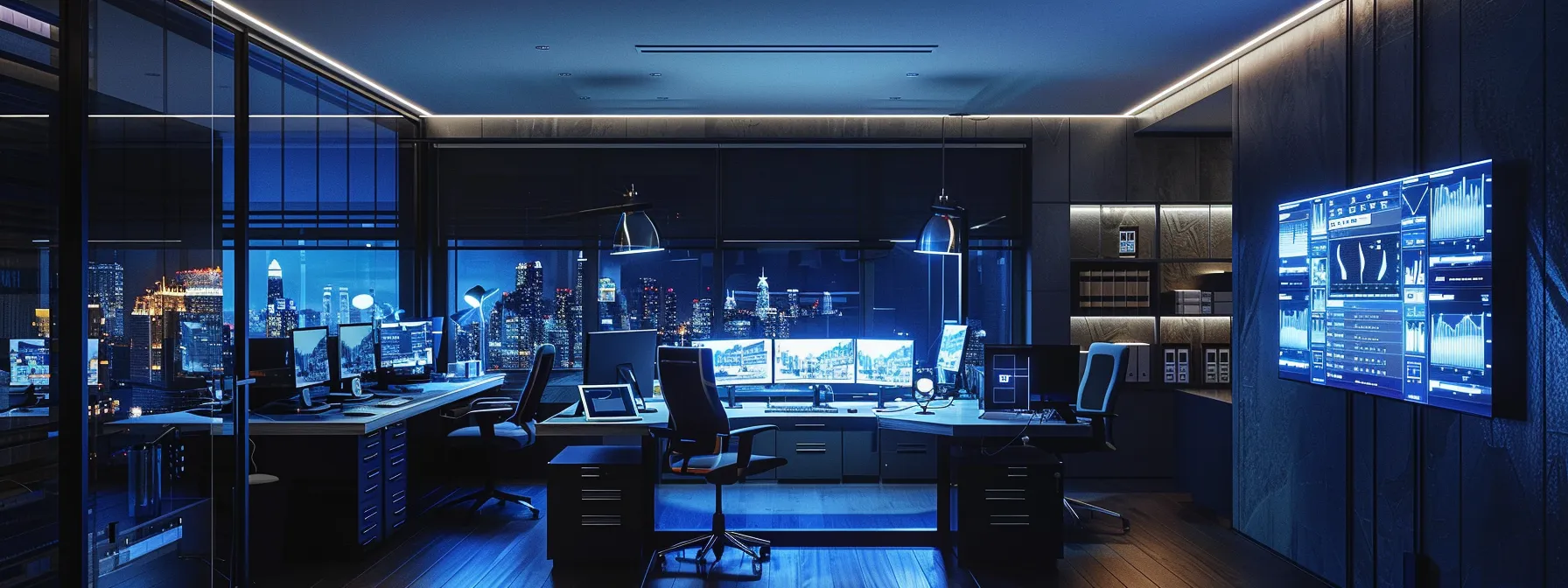 a sleek, modern office setting showcases a confident pest control expert demonstrating advanced mosquito control technology, surrounded by high-tech equipment and digital screens displaying treatment plans and results, highlighting the effectiveness and innovation of pro mosquito solutions.