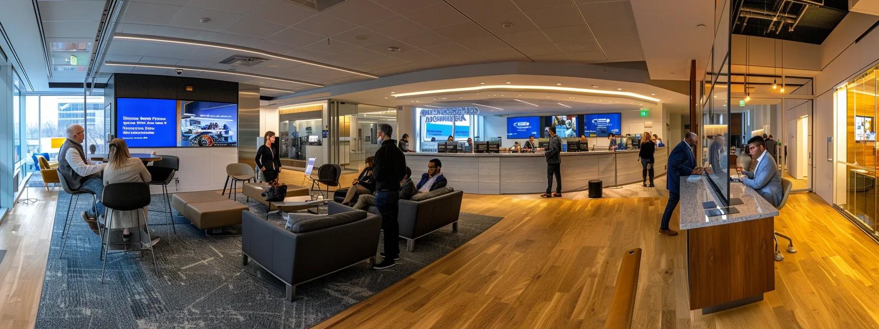a sleek, modern office setting features a diverse group of professionals engaged in a focused discussion, surrounded by digital displays showcasing online reviews and testimonials of reputable roof repair specialists. a sleek, modern office setting features a diverse group of professionals engaged in a focused discussion, surrounded by digital displays showcasing online reviews and testimonials of reputable roof repair specialists.