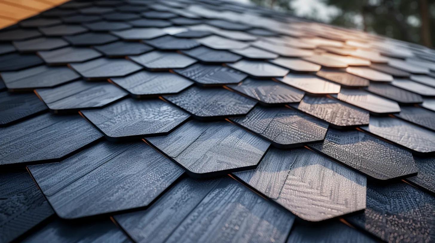 a sleek, modern office space showcases an elegant side-by-side comparison of f wave shingles against traditional roofing materials, illuminated by focused overhead lighting to highlight their distinct textures and finishes. a sleek, modern office space showcases an elegant side-by-side comparison of f wave shingles against traditional roofing materials, illuminated by focused overhead lighting to highlight their distinct textures and finishes.
