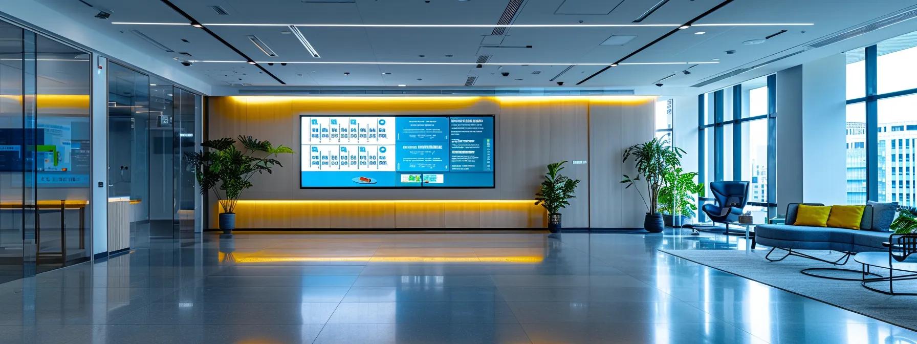a sleek, modern office space features a digital display showcasing a detailed infographic table comparing trust factors in dog food brands, illuminated by dynamic, focused lighting that enhances the clarity and appeal of the data. a sleek, modern office space features a digital display showcasing a detailed infographic table comparing trust factors in dog food brands, illuminated by dynamic, focused lighting that enhances the clarity and appeal of the data.