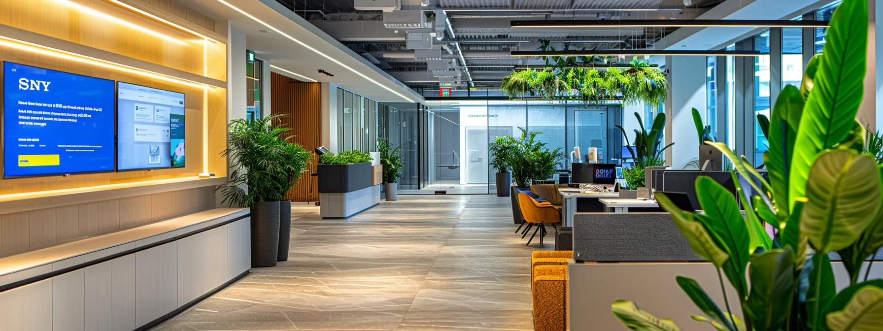 a sleek, modern office space featuring a well-designed computer screen displaying a user-friendly website interface, with evident elements of smooth navigation and clear calls-to-action, illuminated by focused artificial lighting to emphasize the importance of superior user experience in digital marketing for senior care providers.