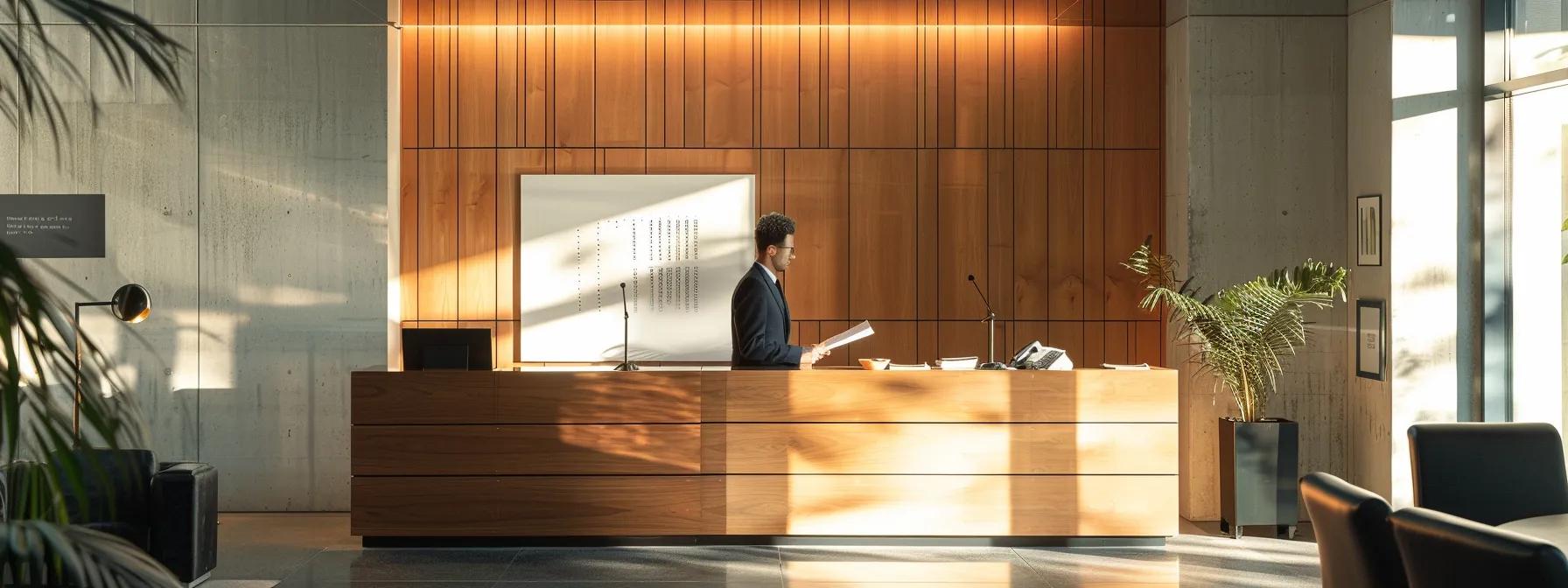 a sleek, modern office space is depicted with a professional notary public engaged in a consultation, surrounded by documents and a digital tablet, conveying a sense of trust and clarity in the notary process. a sleek, modern office space is depicted with a professional notary public engaged in a consultation, surrounded by documents and a digital tablet, conveying a sense of trust and clarity in the notary process.