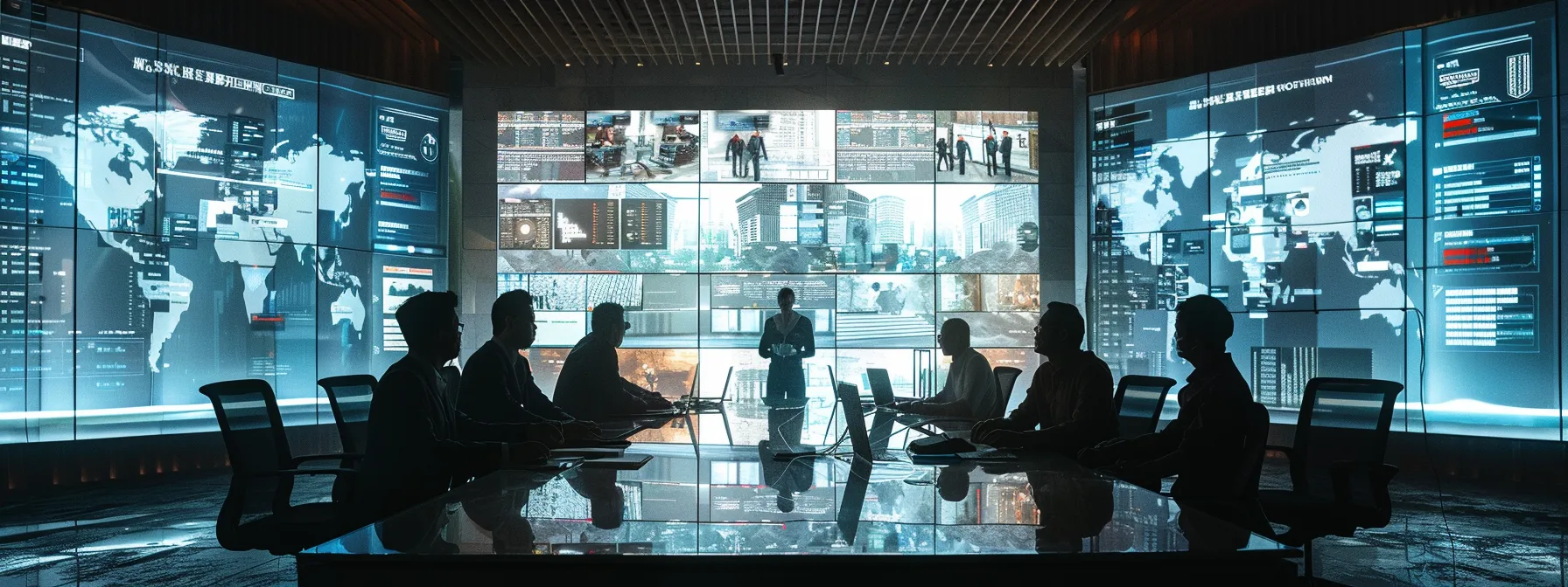a sleek, modern office space features a large interactive display showcasing various pricing models for martial arts management software, with professionals engaged in discussion around a polished conference table, emphasizing the strategic evaluation of value versus cost. a sleek, modern office space features a large interactive display showcasing various pricing models for martial arts management software, with professionals engaged in discussion around a polished conference table, emphasizing the strategic evaluation of value versus cost.