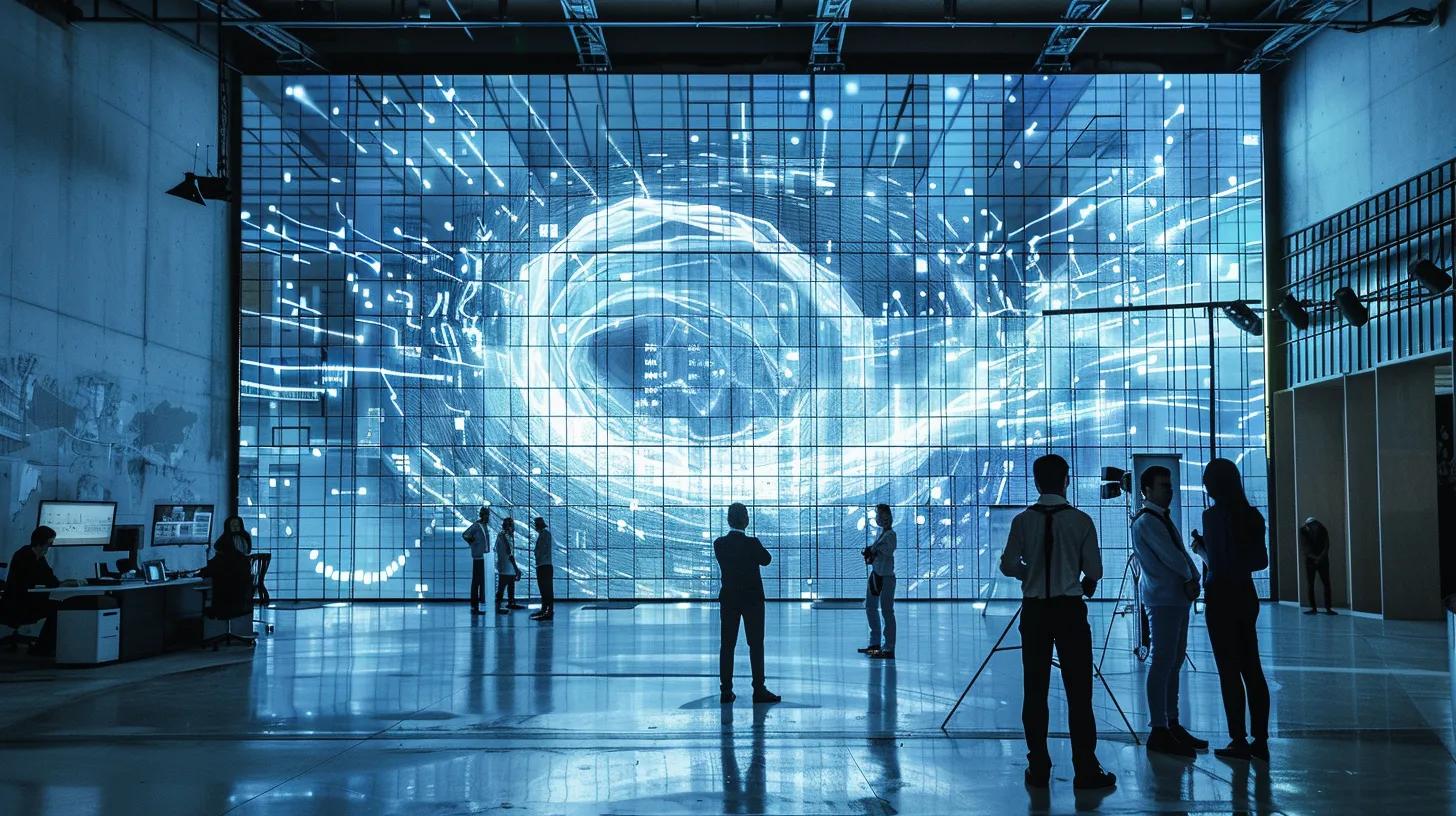 a sleek, modern office workspace features a large digital screen displaying an intricate funnel diagram, surrounded by professional businesspeople engaged in a dynamic strategy session, illuminated by soft, overhead lighting that enhances the immersive atmosphere of collaboration and innovation. a sleek, modern office workspace features a large digital screen displaying an intricate funnel diagram, surrounded by professional businesspeople engaged in a dynamic strategy session, illuminated by soft, overhead lighting that enhances the immersive atmosphere of collaboration and innovation.