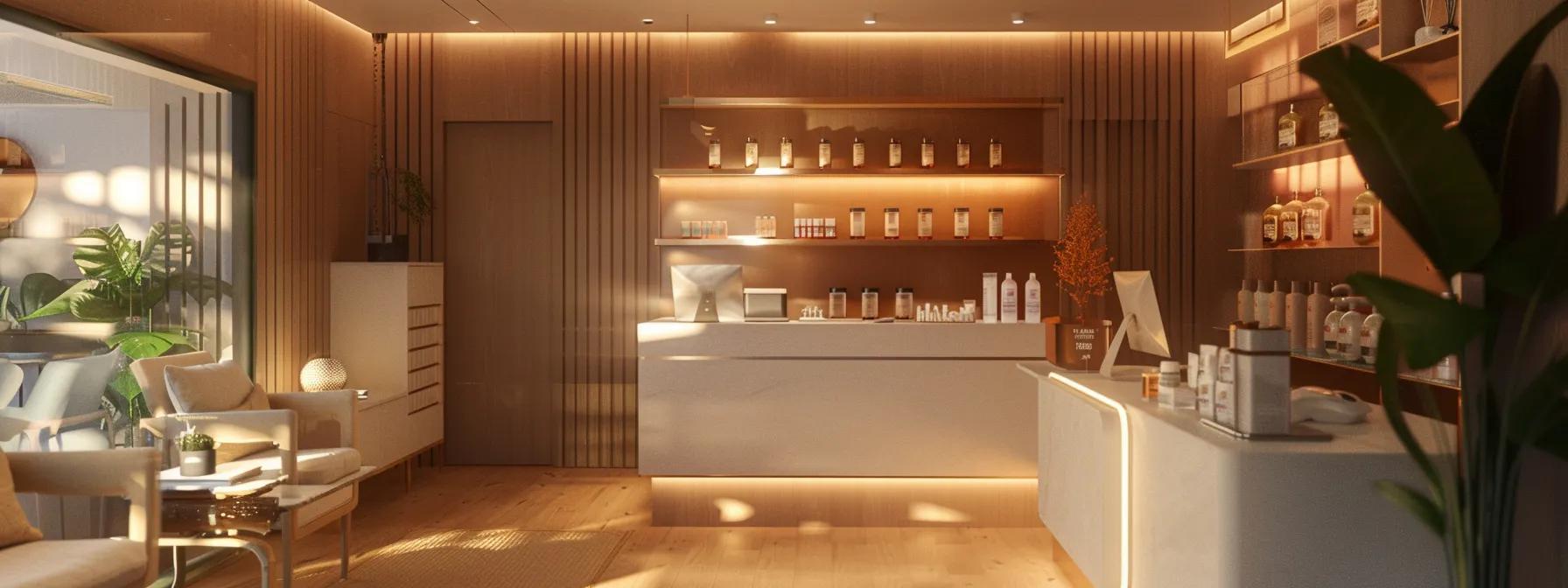 a sleek, modern waxing salon featuring a stylish treatment room with elegant decor, showcasing a professional aesthetician preparing personalized waxing products for an attentive client, emphasizing the value of expertise and hygiene in hair removal.