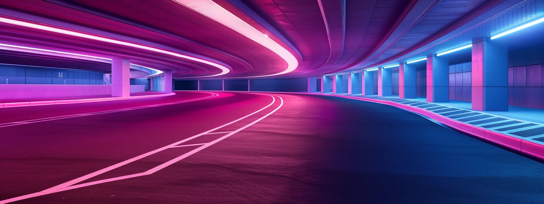 a sleek urban parking lot equipped with advanced smart systems and vibrant, freshly painted lines, illuminated by modern overhead lighting, showcases the future of safety solutions and efficient management for businesses.