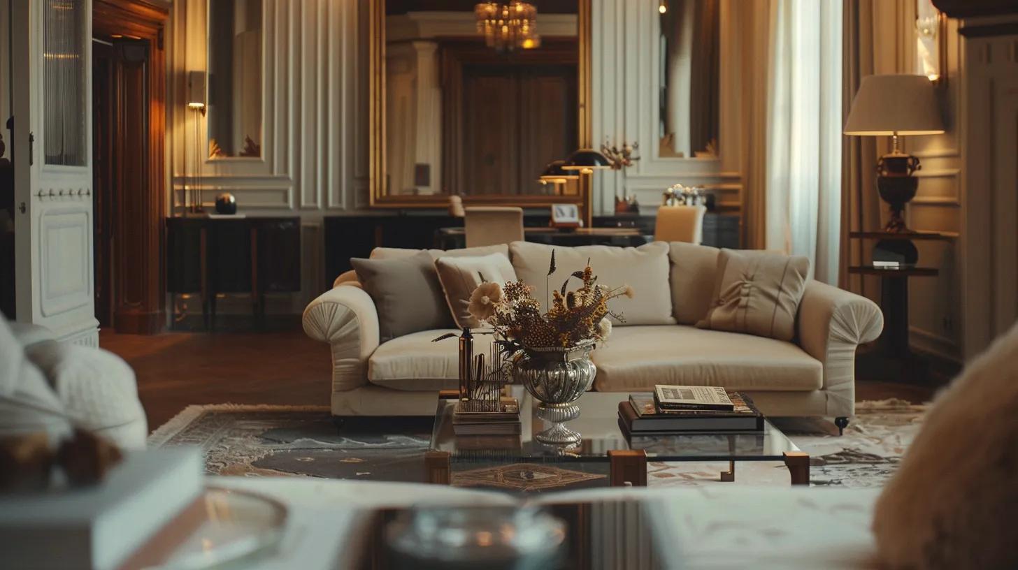 a sophisticated living room adorned with elegant custom furnishings and stylish decor, bathed in warm, natural light that highlights the harmonious blend of luxury and thoughtful budgeting. a sophisticated living room adorned with elegant custom furnishings and stylish decor, bathed in warm, natural light that highlights the harmonious blend of luxury and thoughtful budgeting.