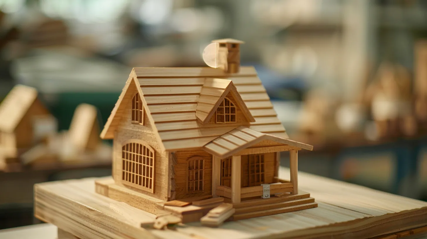 a stunning close-up of a handcrafted wooden home model, showcasing exquisite craftsmanship under warm, natural lighting, surrounded by scattered customer reviews and star ratings, symbolizing the intricate relationship between quality construction and client satisfaction. a stunning close-up of a handcrafted wooden home model, showcasing exquisite craftsmanship under warm, natural lighting, surrounded by scattered customer reviews and star ratings, symbolizing the intricate relationship between quality construction and client satisfaction.