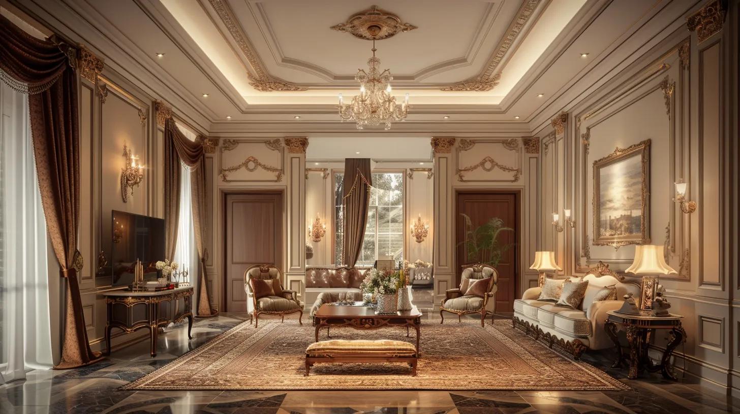 a stunning interior showcases a luxurious traditional and classic design, featuring warm, rich colors, ornate chandeliers, and elegant symmetry, bathed in soft, natural light that highlights the inviting atmosphere. a stunning interior showcases a luxurious traditional and classic design, featuring warm, rich colors, ornate chandeliers, and elegant symmetry, bathed in soft, natural light that highlights the inviting atmosphere.