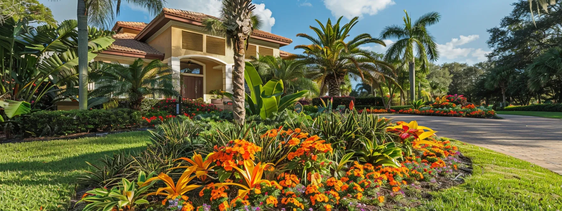 a vibrant, meticulously arranged flower bed showcases a variety of colorful blooms in an elegantly designed outdoor space, reflecting personalized garden themes and enhancing the aesthetic appeal of a suburban home in st. cloud, florida. a vibrant, meticulously arranged flower bed showcases a variety of colorful blooms in an elegantly designed outdoor space, reflecting personalized garden themes and enhancing the aesthetic appeal of a suburban home in st. cloud, florida.