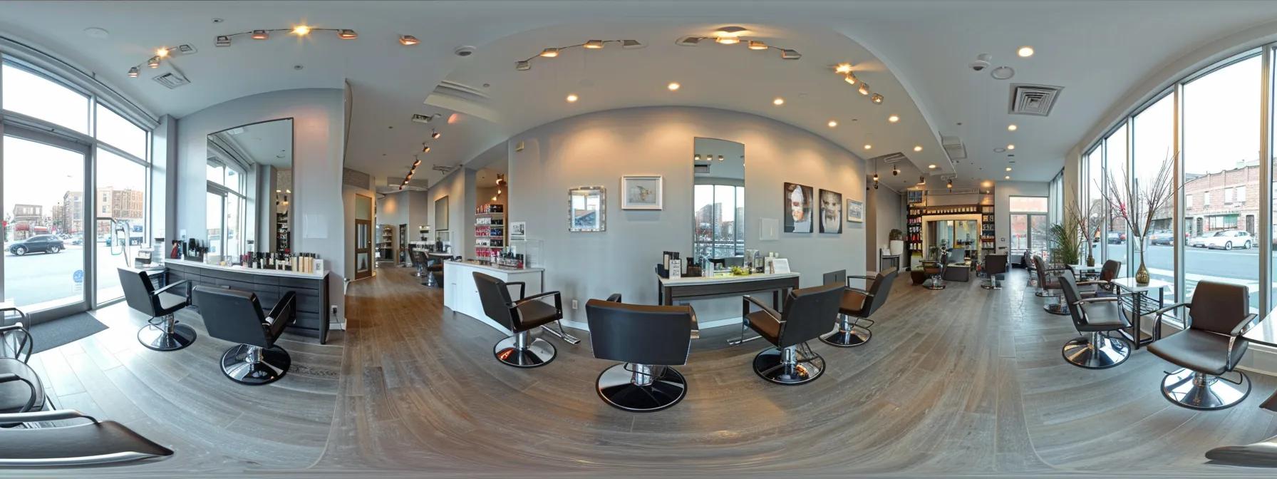 a stylish and modern brooklyn beauty salon interior, featuring elegant decor and inviting seating, filled with clients engaging with beauty consultants as they explore appointment booking options on sleek digital devices.