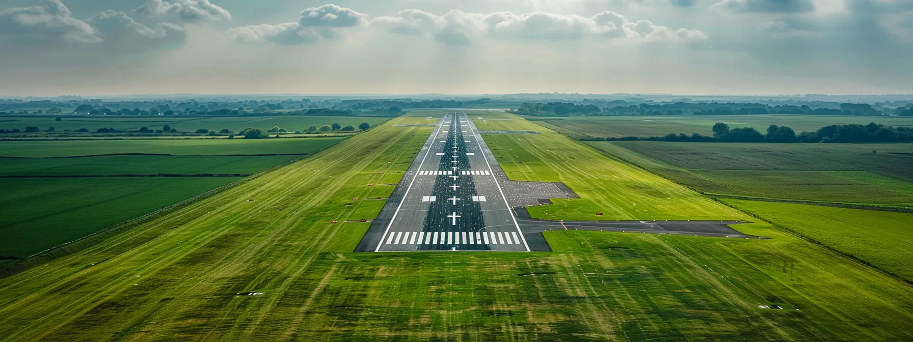 a sweeping aerial view captures the precision of a newly paved airport runway, showcasing rich, dark asphalt gleaming under the bright sun, surrounded by expansive green fields reflecting the meticulous steps of installation and quality control. a sweeping aerial view captures the precision of a newly paved airport runway, showcasing rich, dark asphalt gleaming under the bright sun, surrounded by expansive green fields reflecting the meticulous steps of installation and quality control.