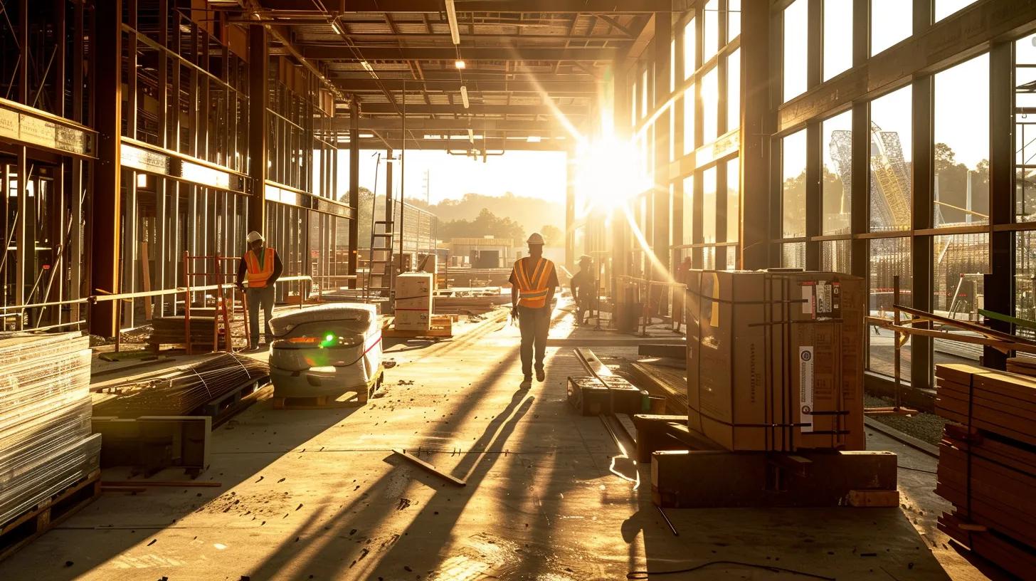 a vibrant and bustling knoxville construction site features local contractors collaborating seamlessly, surrounded by high-quality materials and tools, bathed in the warm glow of the afternoon sun. a vibrant and bustling knoxville construction site features local contractors collaborating seamlessly, surrounded by high-quality materials and tools, bathed in the warm glow of the afternoon sun.