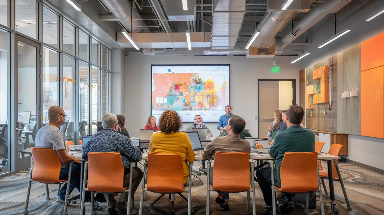 a vibrant community meeting unfolds in a modern knoxville conference room, featuring diverse local stakeholders engaged in dynamic discussions over architectural blueprints and design models, reflecting a collaborative spirit in fostering resilient construction projects. a vibrant community meeting unfolds in a modern knoxville conference room, featuring diverse local stakeholders engaged in dynamic discussions over architectural blueprints and design models, reflecting a collaborative spirit in fostering resilient construction projects.