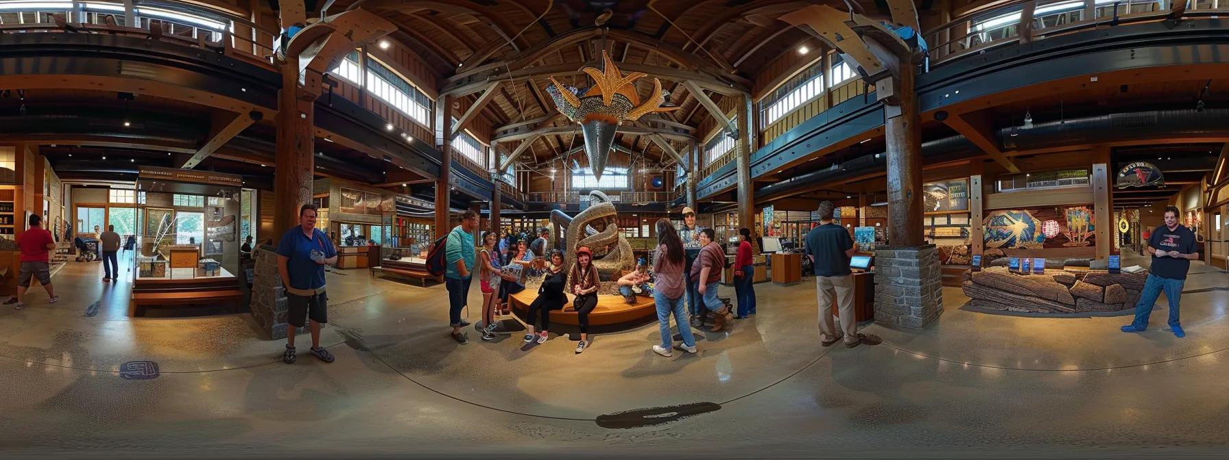a vibrant family tour group interacts with engaging, interactive exhibits in a bustling blue ridge cultural center, surrounded by rich historical artifacts and captivating storytelling displays that evoke the region’s unique heritage. a vibrant family tour group interacts with engaging, interactive exhibits in a bustling blue ridge cultural center, surrounded by rich historical artifacts and captivating storytelling displays that evoke the region’s unique heritage.