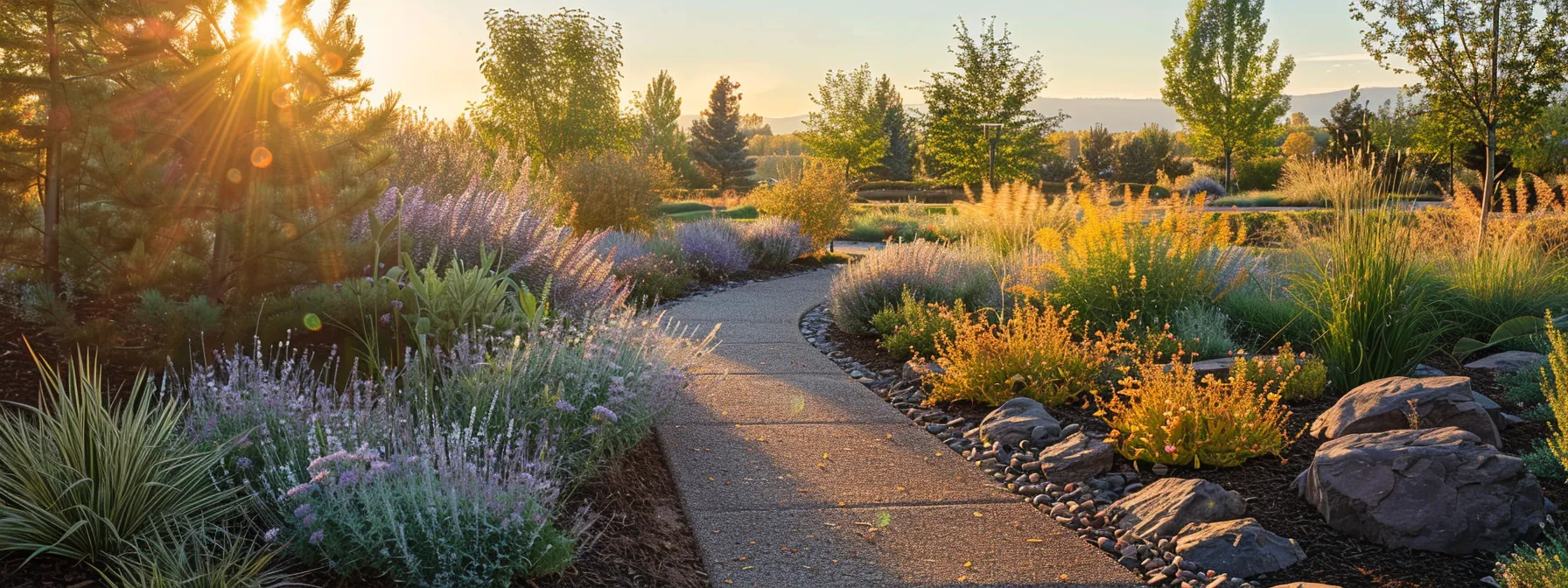 a vibrant idaho falls landscape showcases a harmonious blend of colorful native plants and sustainable design elements, illuminated by soft, golden sunlight filtering through the trees, emphasizing the innovative landscaping practices that reflect local expertise and environmental commitment. a vibrant idaho falls landscape showcases a harmonious blend of colorful native plants and sustainable design elements, illuminated by soft, golden sunlight filtering through the trees, emphasizing the innovative landscaping practices that reflect local expertise and environmental commitment.