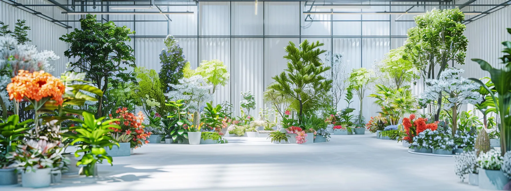 a vibrant indoor nursery setting showcases a diverse array of robust, container-grown trees and shrubs, each labeled with clear descriptions, highlighting the unique characteristics and stages of healthy nursery plants. a vibrant indoor nursery setting showcases a diverse array of robust, container-grown trees and shrubs, each labeled with clear descriptions, highlighting the unique characteristics and stages of healthy nursery plants.