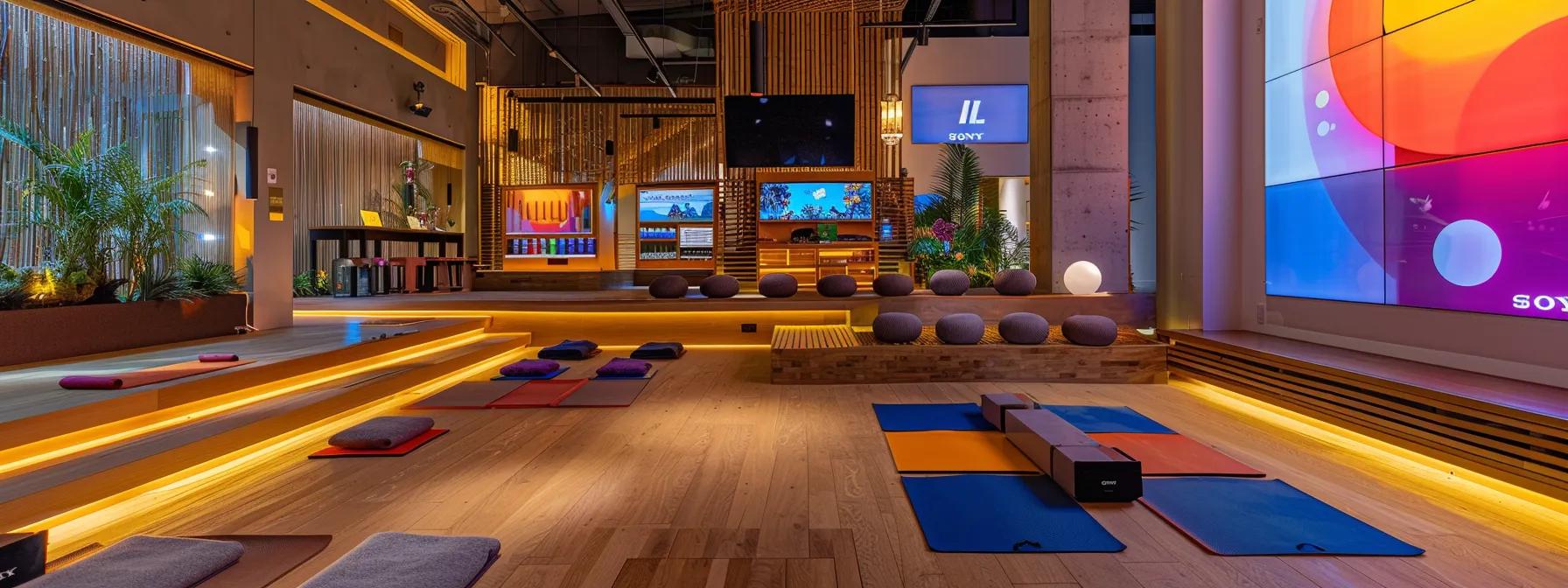 a serene and inviting yoga studio, adorned with soft ambient lighting, showcases individuals engaged in various ayurvedic mind-body practices, emphasizing deep breathing and fluid movements that convey tranquility and balance. a serene and inviting yoga studio, adorned with soft ambient lighting, showcases individuals engaged in various ayurvedic mind-body practices, emphasizing deep breathing and fluid movements that convey tranquility and balance.
