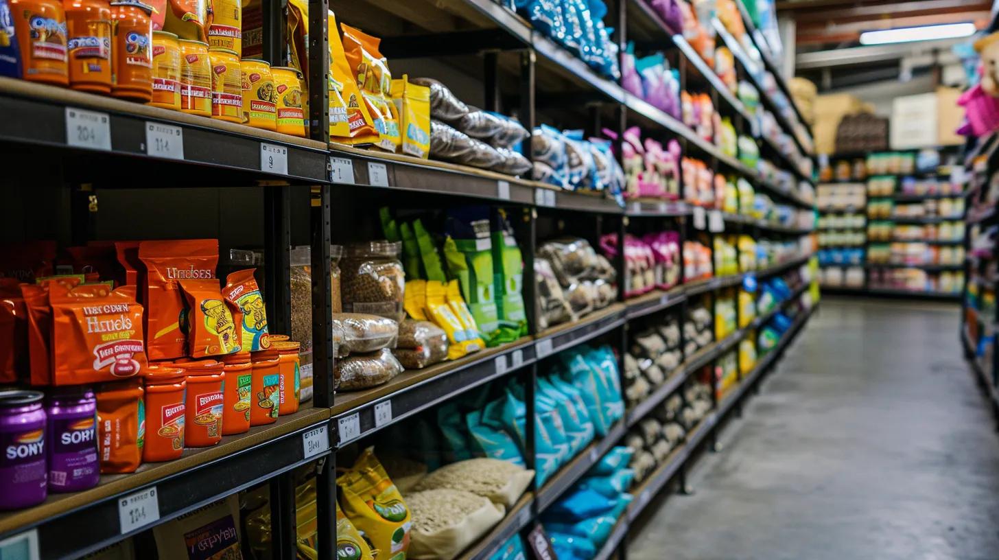 a vibrant pet supply store aisle showcases a colorful array of nutrisource pet food products, organized neatly on shelves, emphasizing the variety of dry, wet, grain-free, and specialized options for discerning pet owners. a vibrant pet supply store aisle showcases a colorful array of nutrisource pet food products, organized neatly on shelves, emphasizing the variety of dry, wet, grain-free, and specialized options for discerning pet owners.