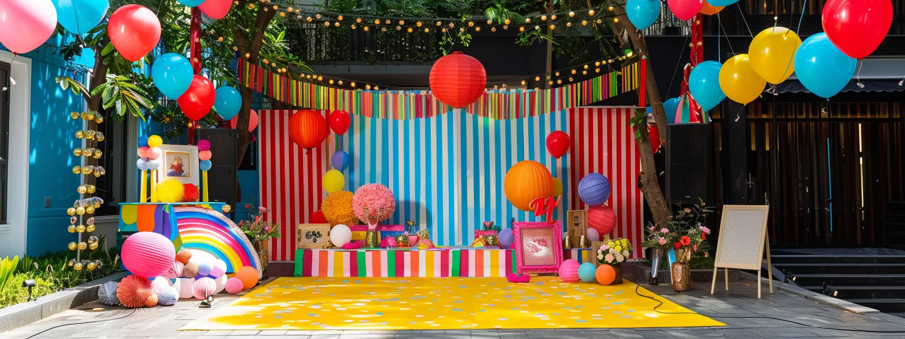a vibrant photo booth setup, adorned with colorful backdrops and playful props, captures the joyous atmosphere of a lively celebration, inviting guests to create unforgettable memories. a vibrant photo booth setup, adorned with colorful backdrops and playful props, captures the joyous atmosphere of a lively celebration, inviting guests to create unforgettable memories.