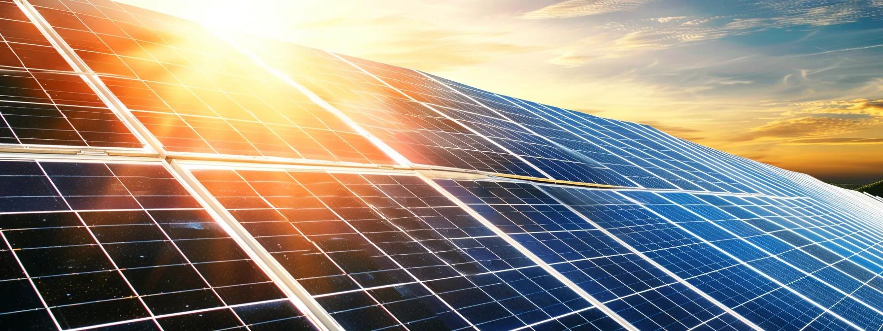 a vibrant solar farm gleams under the radiant sun, showcasing sleek solar panels angled perfectly towards the light, symbolizing innovation and the pursuit of renewable energy efficiency. a vibrant solar farm gleams under the radiant sun, showcasing sleek solar panels angled perfectly towards the light, symbolizing innovation and the pursuit of renewable energy efficiency.
