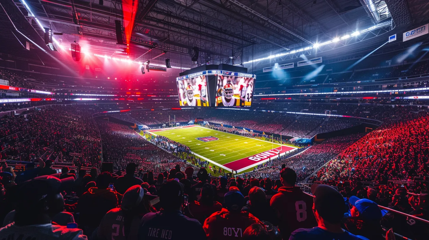 a vibrant stadium filled with passionate fans, adorned in team colors, eagerly showcasing the excitement and anticipation of the 2025 nfl draft as a spotlight shines on emerging talent highlighted on a large screen. a vibrant stadium filled with passionate fans, adorned in team colors, eagerly showcasing the excitement and anticipation of the 2025 nfl draft as a spotlight shines on emerging talent highlighted on a large screen.