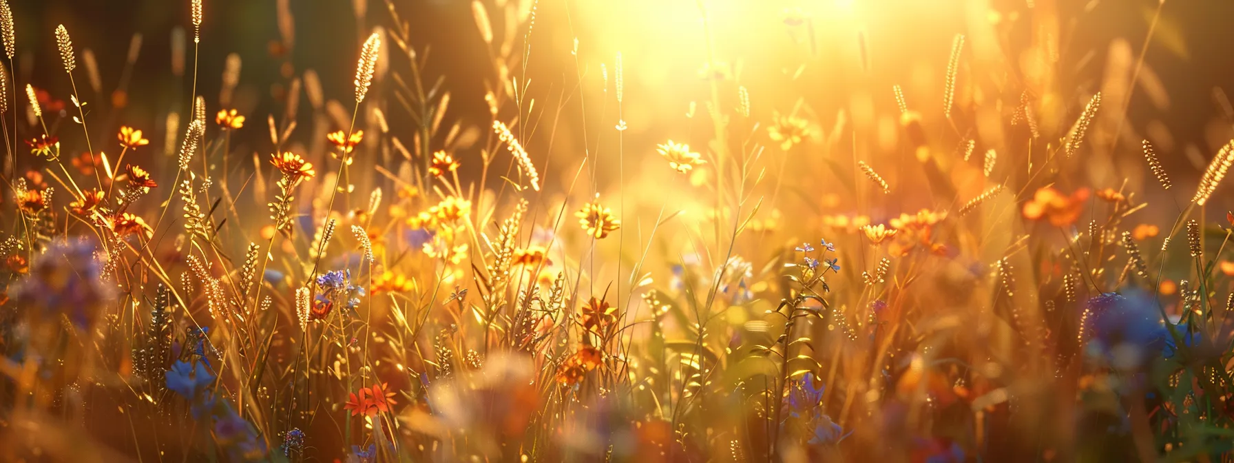 a vibrant, sunlit meadow bursts into color with a dazzling array of wildflowers, framed by tall emerald grasses swaying gently in a warm summer breeze. a vibrant, sunlit meadow bursts into color with a dazzling array of wildflowers, framed by tall emerald grasses swaying gently in a warm summer breeze.