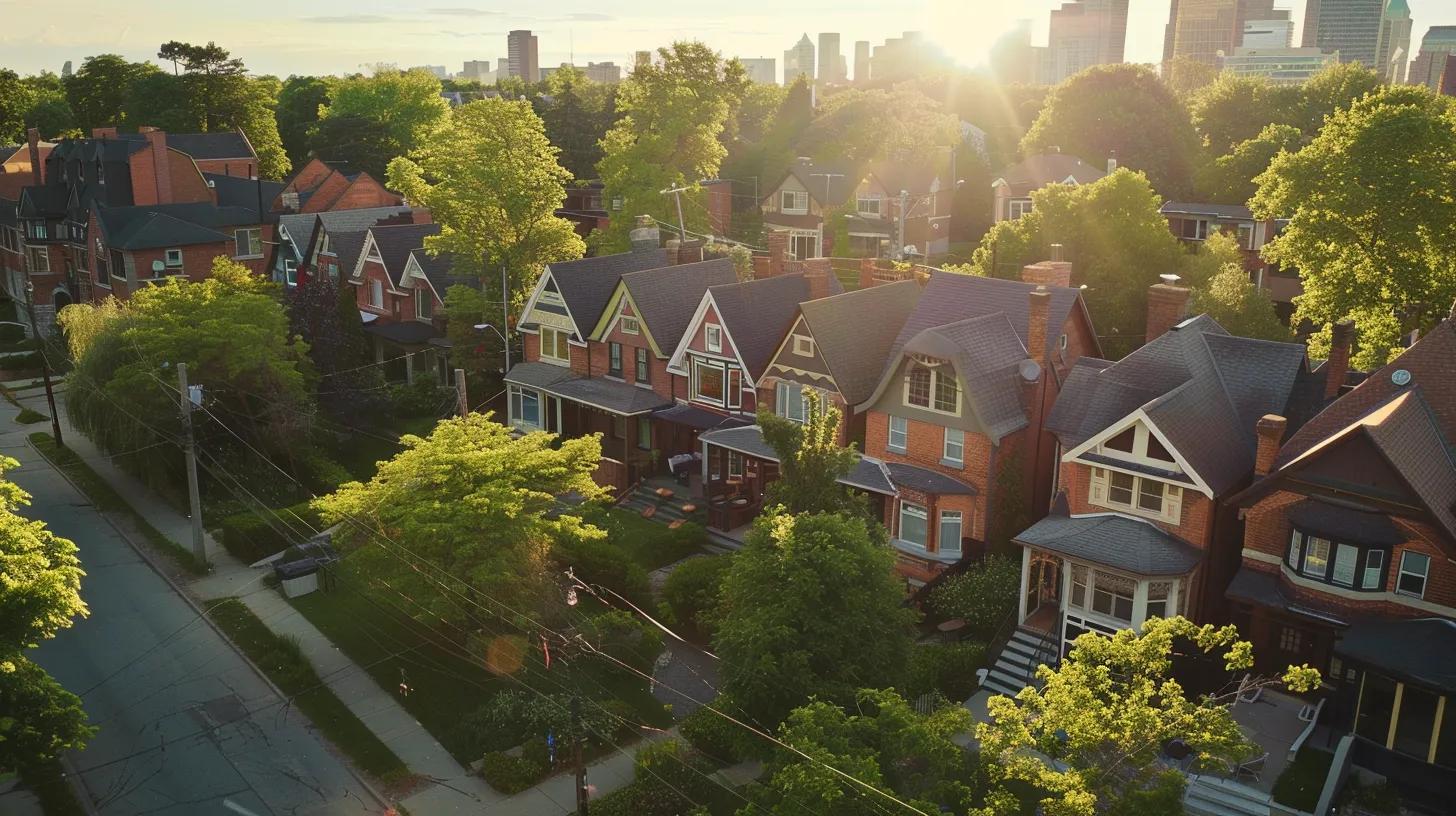 a vibrant, sunlit neighborhood showcases a diverse array of well-designed homes set within lush greenery, symbolizing the harmony of zoning laws that enhance community planning and home value. a vibrant, sunlit neighborhood showcases a diverse array of well-designed homes set within lush greenery, symbolizing the harmony of zoning laws that enhance community planning and home value.