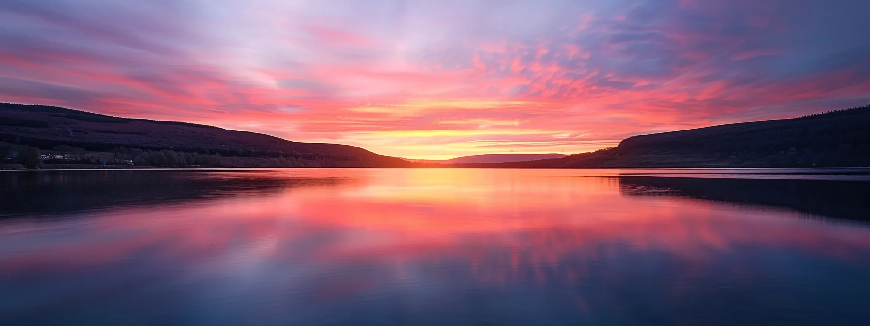 a vibrant sunset casts an ethereal glow over a tranquil lake, where the glassy water reflects fiery hues of orange and pink, enveloping the serene landscape in a warm, dreamlike atmosphere. a vibrant sunset casts an ethereal glow over a tranquil lake, where the glassy water reflects fiery hues of orange and pink, enveloping the serene landscape in a warm, dreamlike atmosphere.