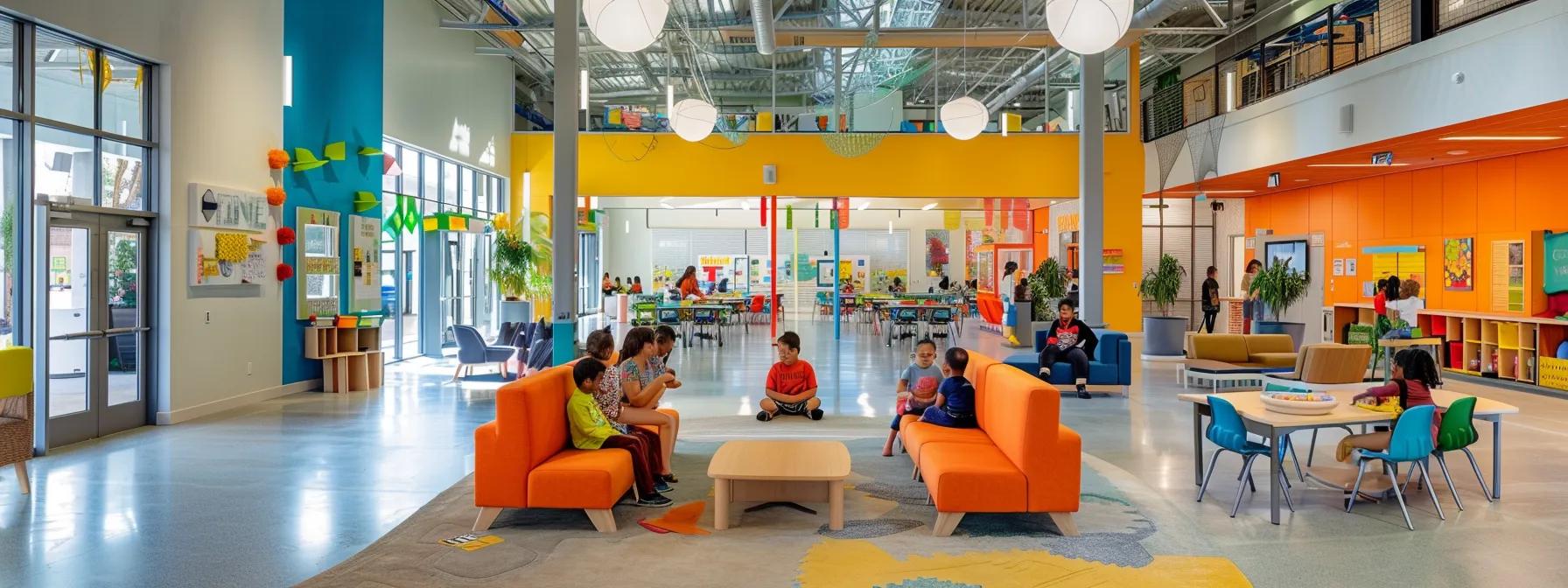 a vibrant urban community center bustling with activity illustrates the fruitful collaboration between chroma early learning academy and local businesses, showcasing children engaged in creative learning alongside professionals, symbolizing educational growth and economic vitality. a vibrant urban community center bustling with activity illustrates the fruitful collaboration between chroma early learning academy and local businesses, showcasing children engaged in creative learning alongside professionals, symbolizing educational growth and economic vitality.