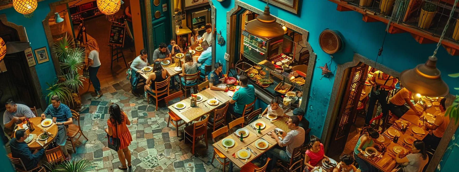 a vibrant urban dining scene showcases a bustling breckenridge restaurant with patrons enjoying colorful plates of hearty mexican entrées, framed by warm, inviting decor that highlights the establishment's family-friendly atmosphere. a vibrant urban dining scene showcases a bustling breckenridge restaurant with patrons enjoying colorful plates of hearty mexican entrées, framed by warm, inviting decor that highlights the establishment's family-friendly atmosphere.