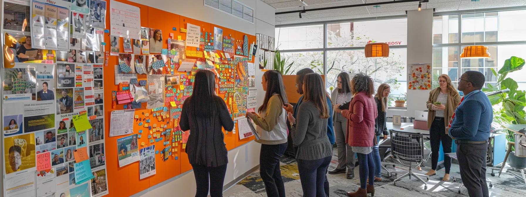 a vibrant urban office scene illustrates a diverse group of professionals collaboratively brainstorming solutions, with a large bulletin board filled with community resources and contact information prominently displayed in the background. a vibrant urban office scene illustrates a diverse group of professionals collaboratively brainstorming solutions, with a large bulletin board filled with community resources and contact information prominently displayed in the background.