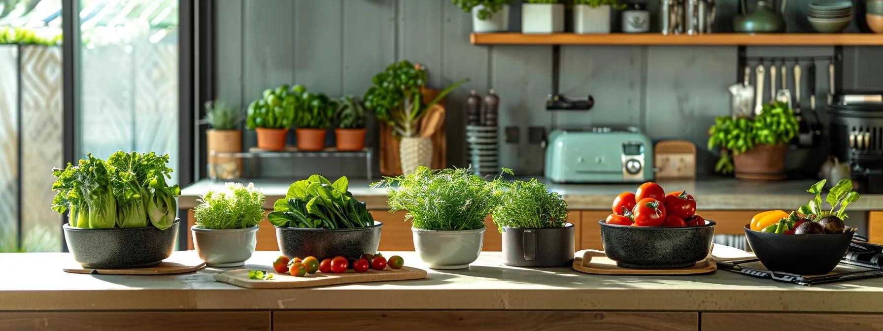 a vibrant, well-organized kitchen counter showcases an array of colorful leafy greens arranged in neat bowls, emphasizing their importance in a balanced iguana diet, with an elegant backdrop of kitchen appliances and utensils in a modern setting. a vibrant, well-organized kitchen counter showcases an array of colorful leafy greens arranged in neat bowls, emphasizing their importance in a balanced iguana diet, with an elegant backdrop of kitchen appliances and utensils in a modern setting.