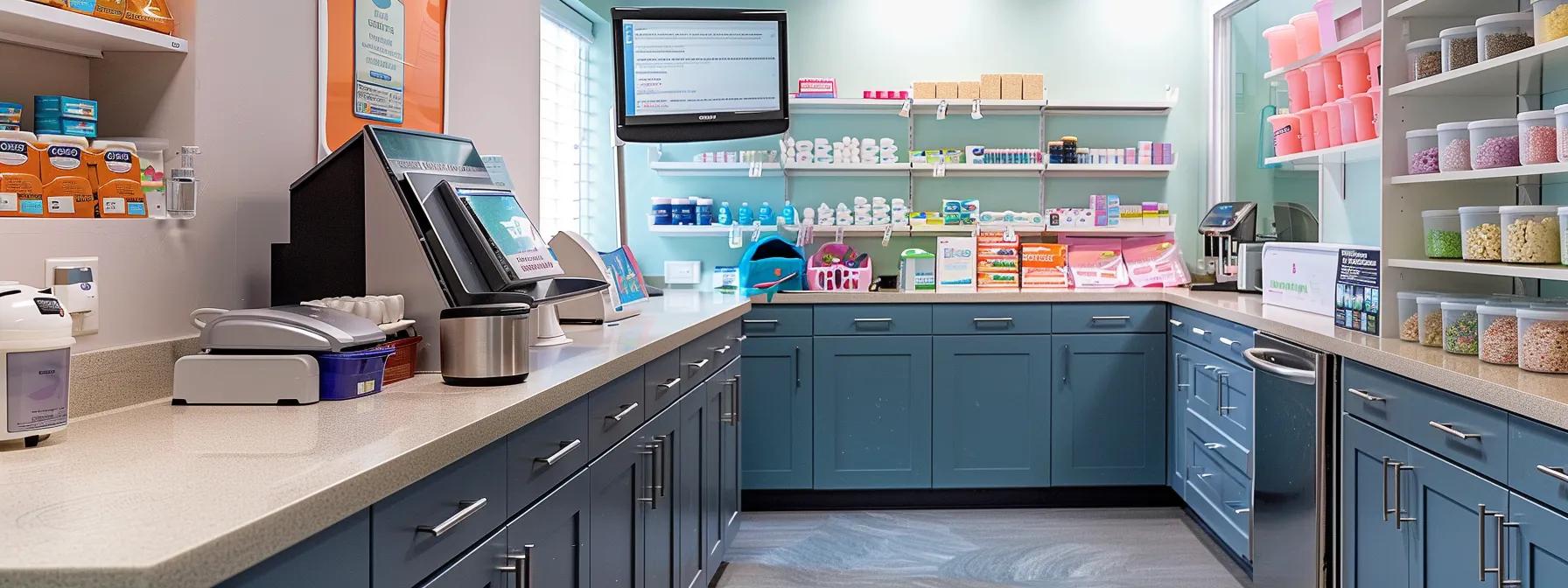 a vibrant, well-organized veterinary clinic setting features assorted dental chews displayed attractively on a sleek countertop, highlighting their diversity in size and texture, emphasizing the importance of tailored dental care for dogs. a vibrant, well-organized veterinary clinic setting features assorted dental chews displayed attractively on a sleek countertop, highlighting their diversity in size and texture, emphasizing the importance of tailored dental care for dogs.
