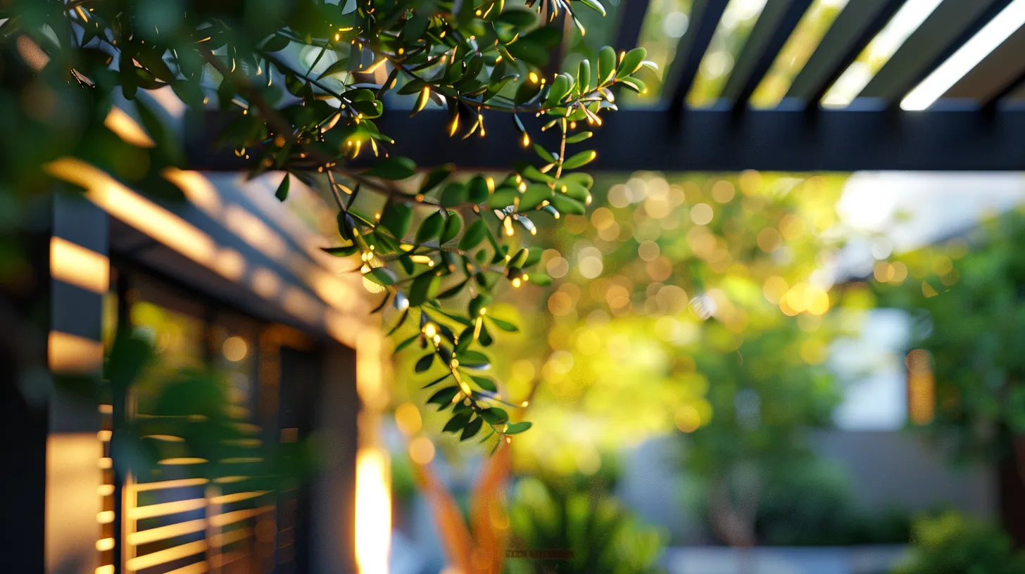 a well-appointed arizona home features a professional landscaping consultation in an elegantly furnished outdoor space, showcasing a modern pergola and carefully designed features, illuminated by warm afternoon light that enhances the inviting atmosphere. a well-appointed arizona home features a professional landscaping consultation in an elegantly furnished outdoor space, showcasing a modern pergola and carefully designed features, illuminated by warm afternoon light that enhances the inviting atmosphere.