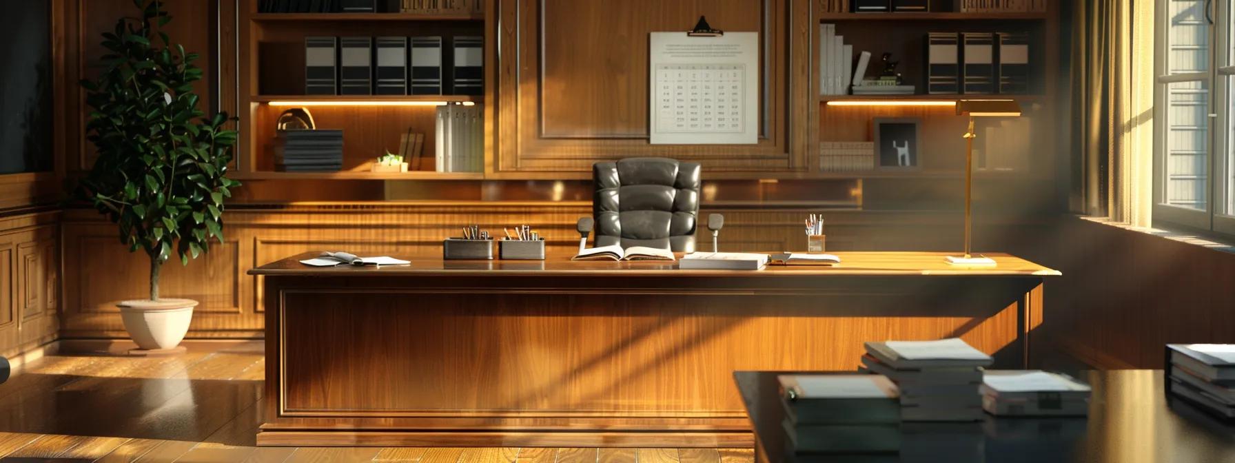 a well-organized office space with a polished wooden desk, neatly arranged documents, and a calendar highlighting a notary appointment, illuminated by warm artificial lighting to emphasize a professional atmosphere of efficiency and preparedness. a well-organized office space with a polished wooden desk, neatly arranged documents, and a calendar highlighting a notary appointment, illuminated by warm artificial lighting to emphasize a professional atmosphere of efficiency and preparedness.