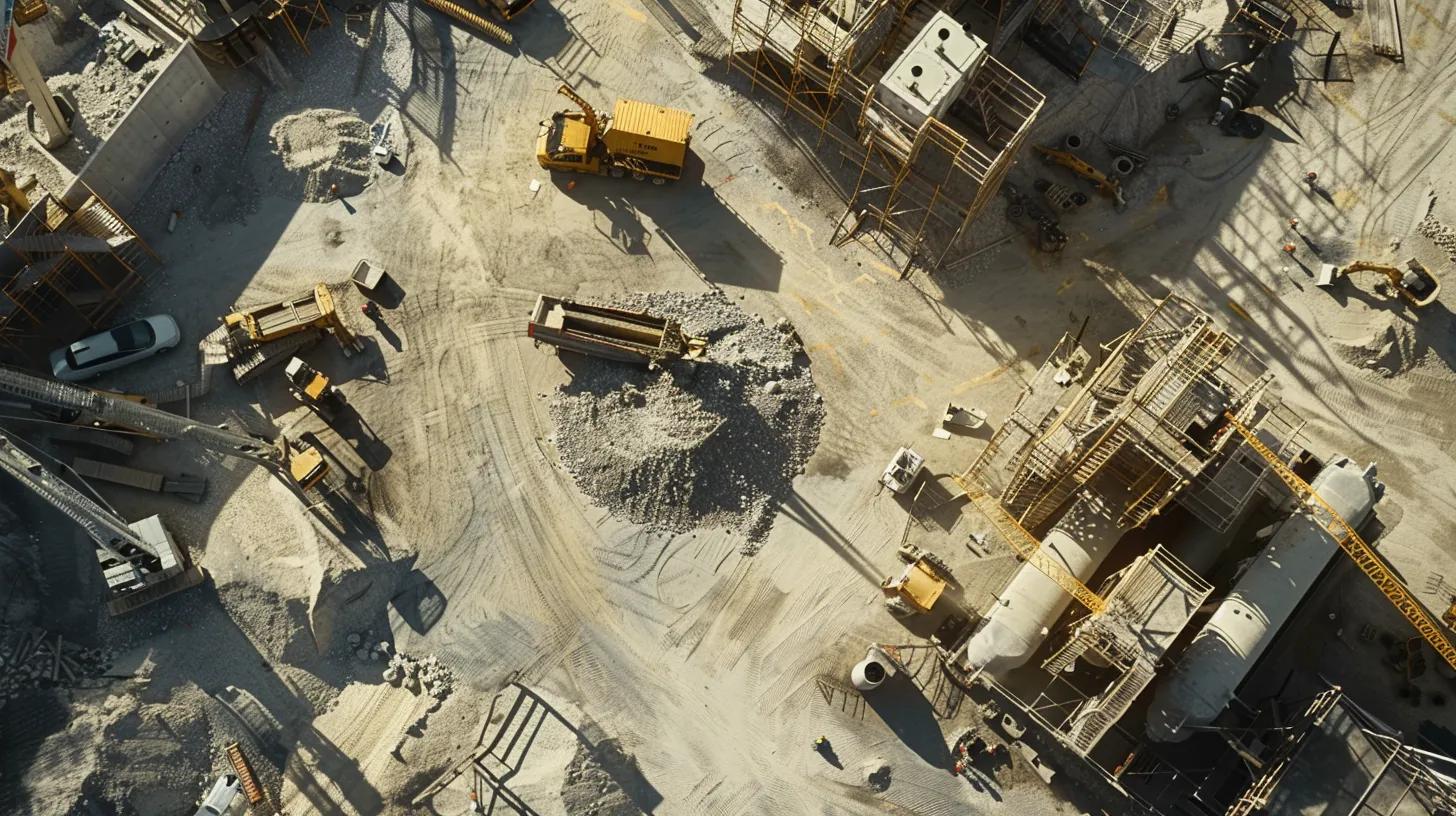 a well-organized construction site showcases skilled workers collaborating seamlessly, with advanced technology tools visibly optimizing resource allocation under a bright, clear sky. a well-organized construction site showcases skilled workers collaborating seamlessly, with advanced technology tools visibly optimizing resource allocation under a bright, clear sky.
