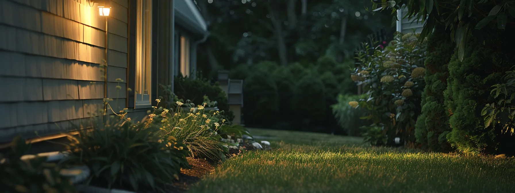 a well-maintained residential yard in rhode island showcases strategic landscaping elements, with expertly trimmed vegetation and clean gutters, emphasizing effective mosquito control methods while maintaining a visually appealing outdoor space. a well-maintained residential yard in rhode island showcases strategic landscaping elements, with expertly trimmed vegetation and clean gutters, emphasizing effective mosquito control methods while maintaining a visually appealing outdoor space.