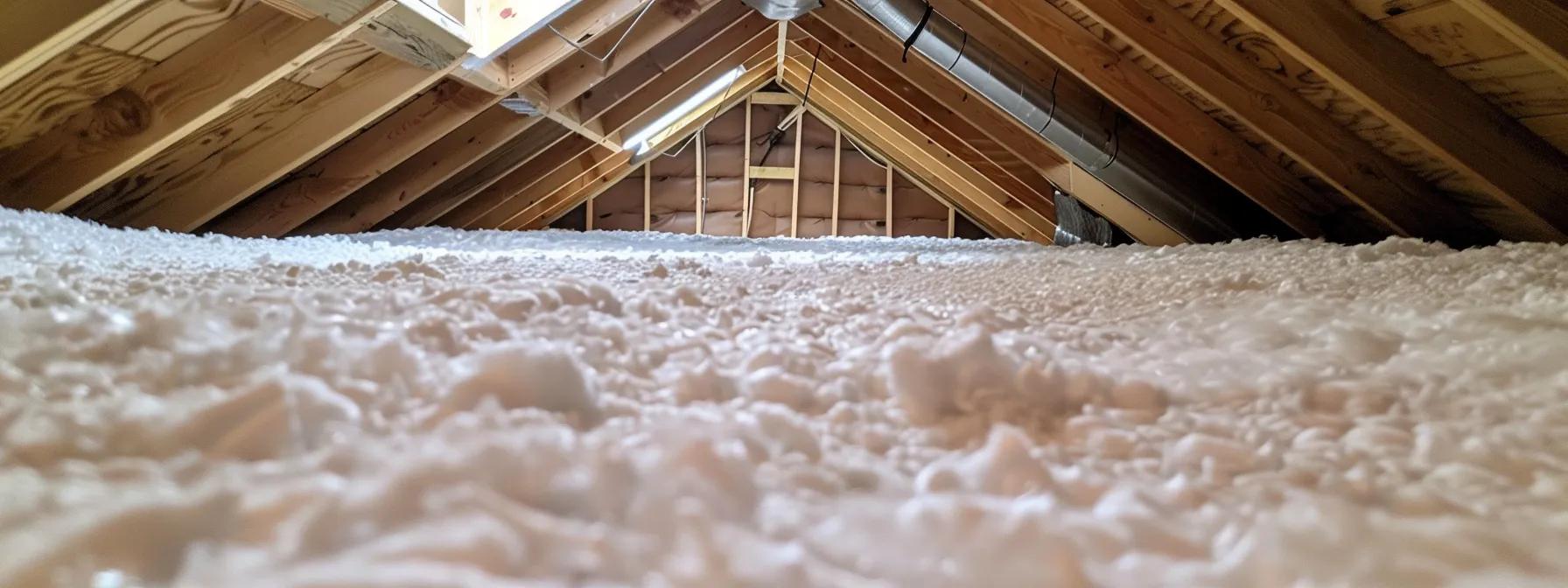 a well-lit, organized attic showcasing robust insulation materials and strategically placed ventilation ducts, illustrating the importance of optimal airflow and energy efficiency in a modern home. a well-lit, organized attic showcasing robust insulation materials and strategically placed ventilation ducts, illustrating the importance of optimal airflow and energy efficiency in a modern home.