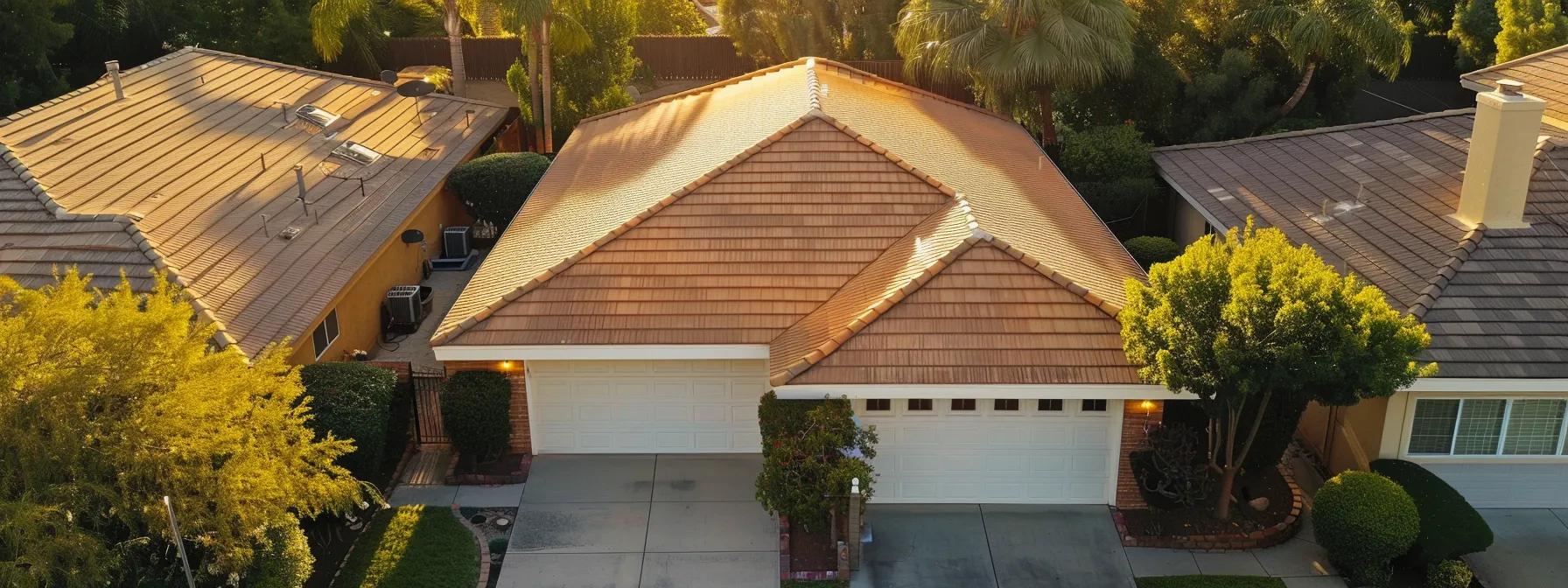 a well-maintained, freshly painted roof gleams under the bright afternoon sun, showcasing its pristine condition atop a charming suburban home, symbolizing the importance of property upkeep and market value. a well-maintained, freshly painted roof gleams under the bright afternoon sun, showcasing its pristine condition atop a charming suburban home, symbolizing the importance of property upkeep and market value.