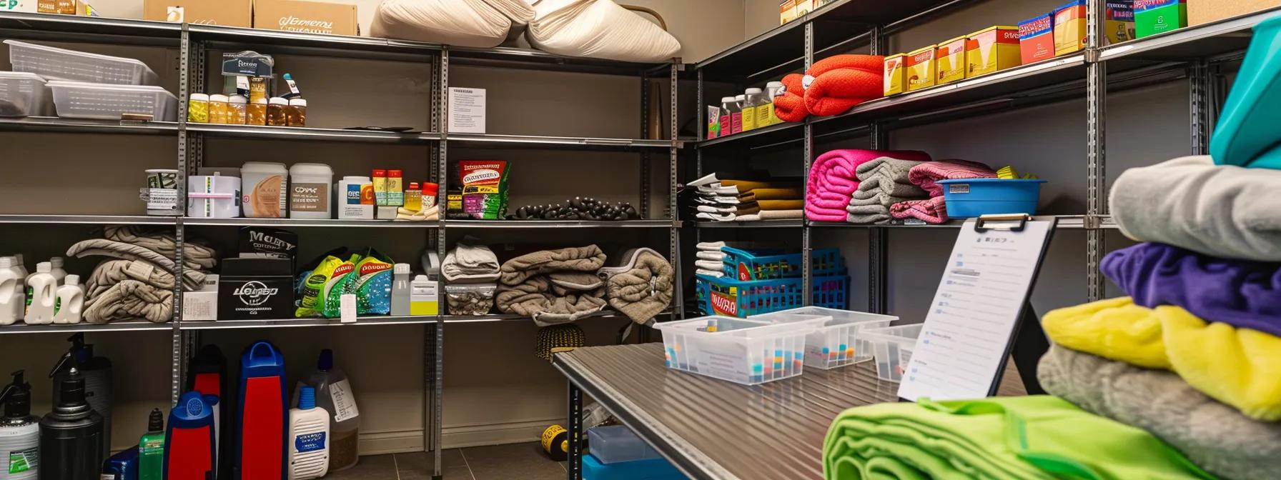 a well-organized pet supply workspace features a sturdy table displaying a variety of durable fetch toys alongside cleaning supplies, with a clipboard outlining a maintenance checklist prominently visible on the side, all illuminated by focused overhead lighting to highlight the importance of regular inspections and care. a well-organized pet supply workspace features a sturdy table displaying a variety of durable fetch toys alongside cleaning supplies, with a clipboard outlining a maintenance checklist prominently visible on the side, all illuminated by focused overhead lighting to highlight the importance of regular inspections and care.