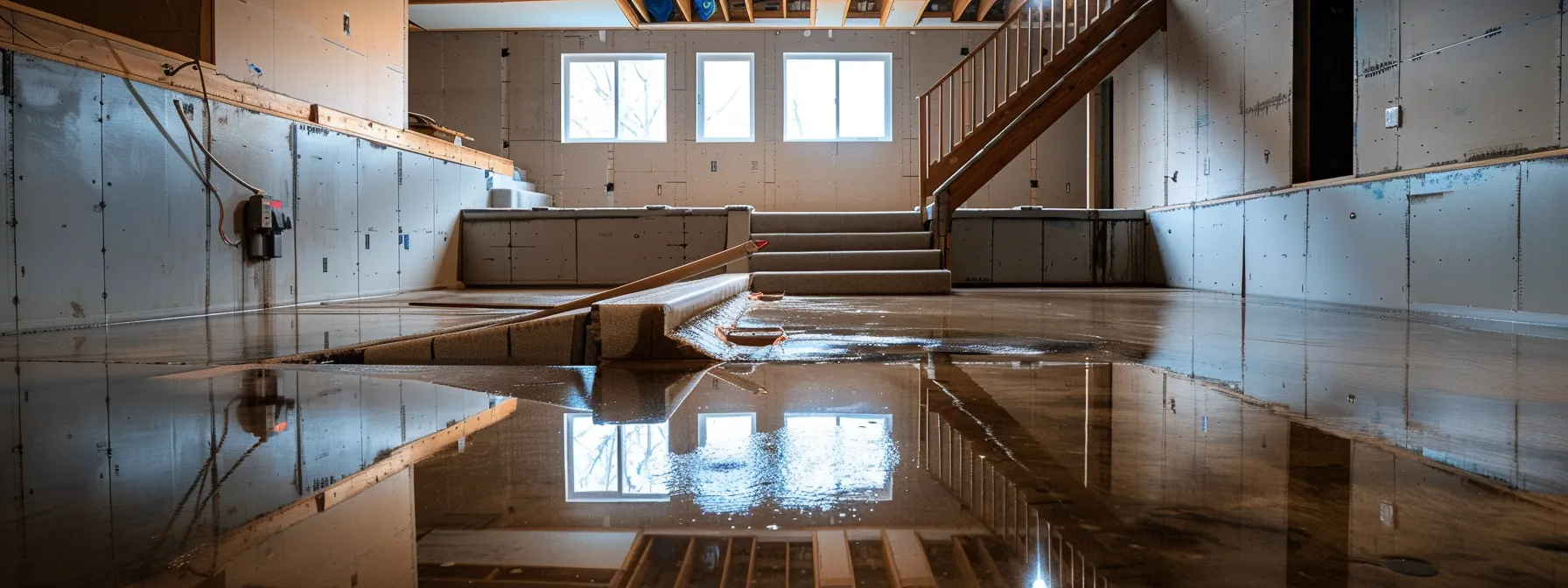 a well-lit residential basement showcases the professional waterproofing process, featuring exposed concrete walls and flooring, as a contractor diligently applies waterproof membranes and seals cracks, while another installs a french drain beside a ready-to-install sump pump, embodying precision and care in creating a healthier home. a well-lit residential basement showcases the professional waterproofing process, featuring exposed concrete walls and flooring, as a contractor diligently applies waterproof membranes and seals cracks, while another installs a french drain beside a ready-to-install sump pump, embodying precision and care in creating a healthier home.