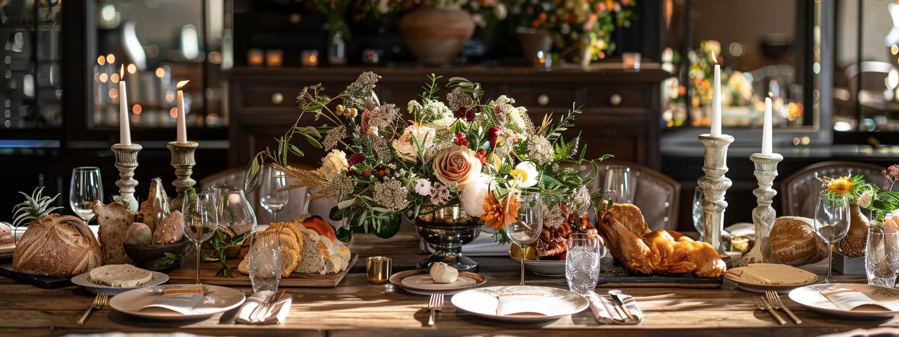 an elegant table set in a sophisticated breckenridge restaurant, adorned with exquisite gourmet dishes and tasteful decor, showcasing a menu highlighting entrée prices in a warm, inviting ambiance.